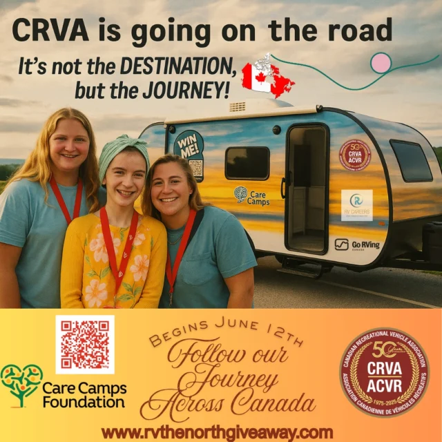 We are going to be at the Sound of Music Festival— and we're celebrating our 50 years of adventure in a big way... with a $100,000 RV giveaway! 

Join us June 12–15 at the festival grounds in Burlington, Ontario, where the CRVA 50th Anniversary rig will be on full display before heading on its journey across Canada!

This is your chance to ENTER to WIN the RV for just $25 a ticket — with 100% of the proceeds going to support the @carecamps, a Canadian charity that helps send kids with cancer to healing, joy-filled summer camps. 💛

For extra fun, snap a photo when you are there and share it using #CRVA50 for a chance to win some awesome prizes!

Let’s come together to support kids, celebrate CRVA’s milestone, and the RV Lifestyle— because really… ➡️ “It’s not the Destination, but the Journey!” 

Every ticket makes a difference. https://bit.ly/3ELndmR

#SOMFestival2025 #CRVA50 #CareCamps #RVGiveaway #ProudSponsor #SupportKids #CanadianRVAssociation #GiveBack #camponeses